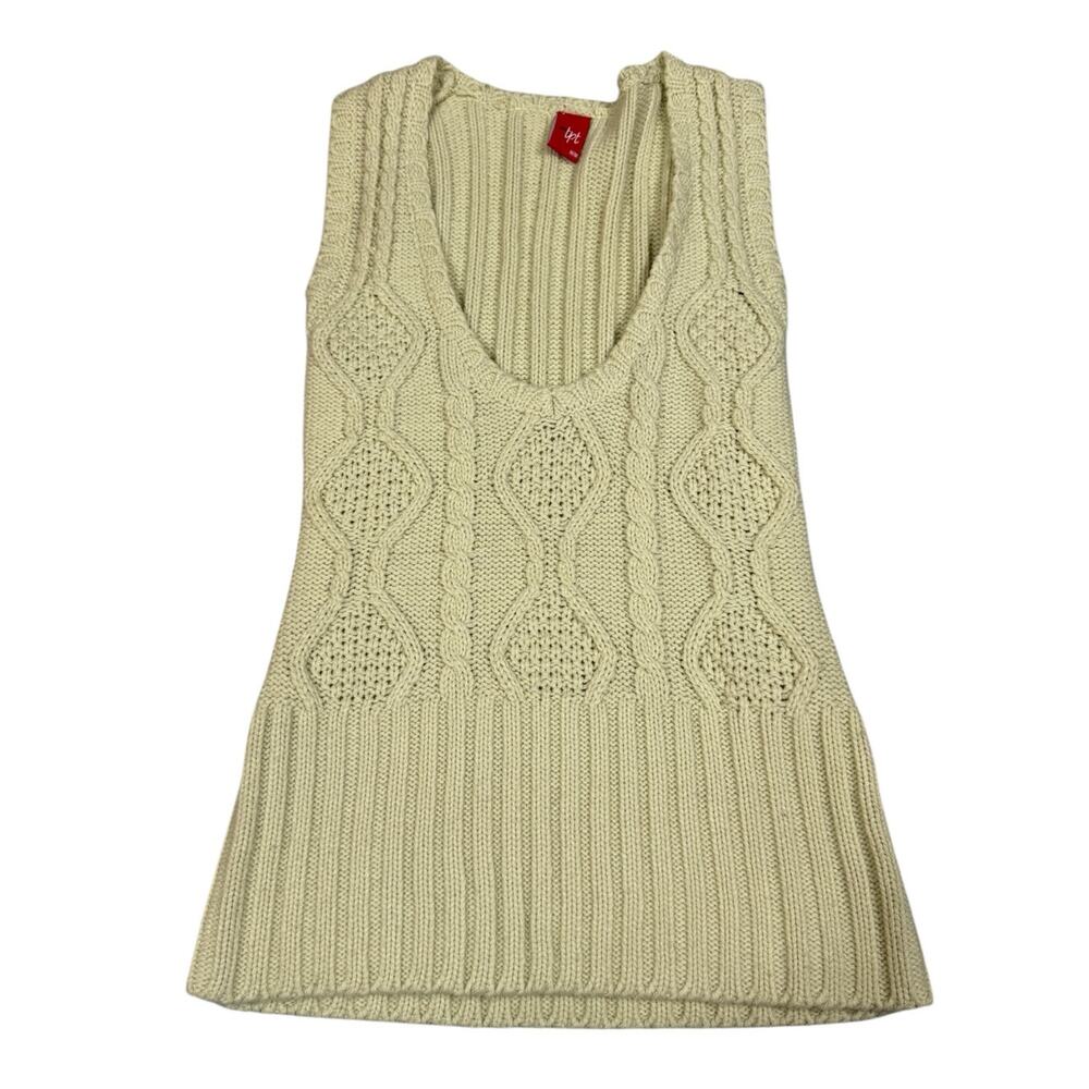 Y2K Tpt V-Neck Knit Sleeveless Sweater Tank Top Womens Size M